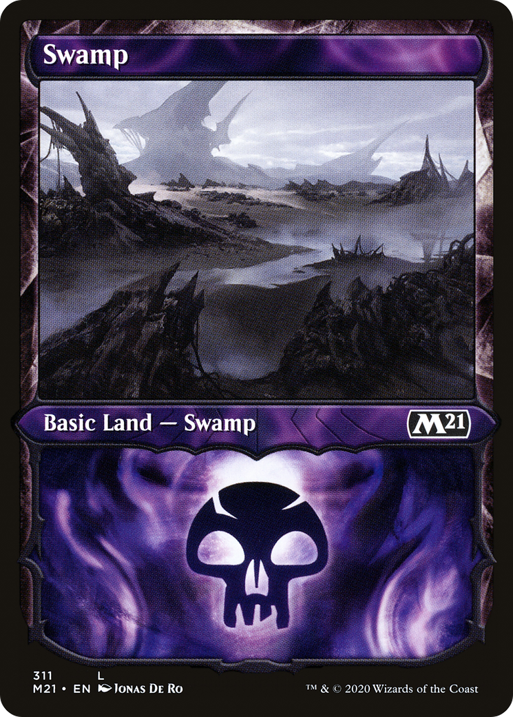 Image of Swamp (Showcase) (M21-311) - Core Set 2021: (Showcase)