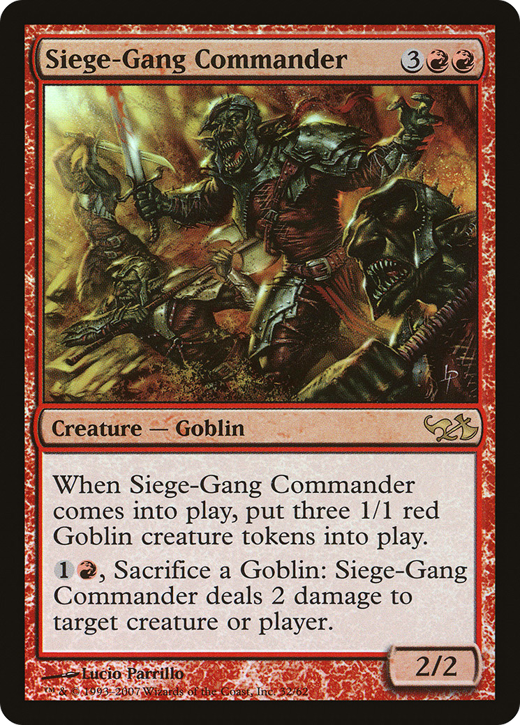 Image of Siege-Gang Commander (EVG-032) - Duel Decks: Elves vs. Goblins Foil