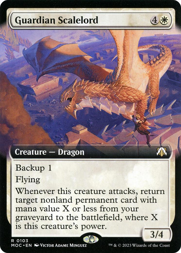 Image of Guardian Scalelord (Extended Art) (MOC-103) - March of the Machine Commander: (Extended Art) Foil