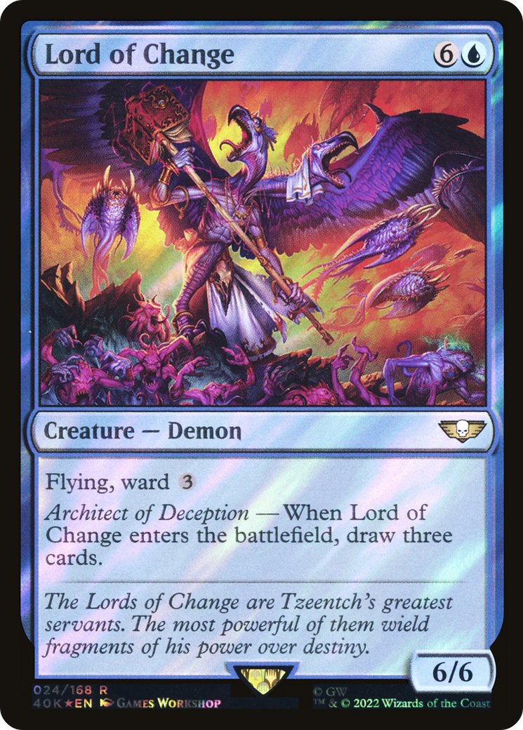 Image of Lord of Change (Surge Foil) (40K-024) - Warhammer 40,000 Commander Foil