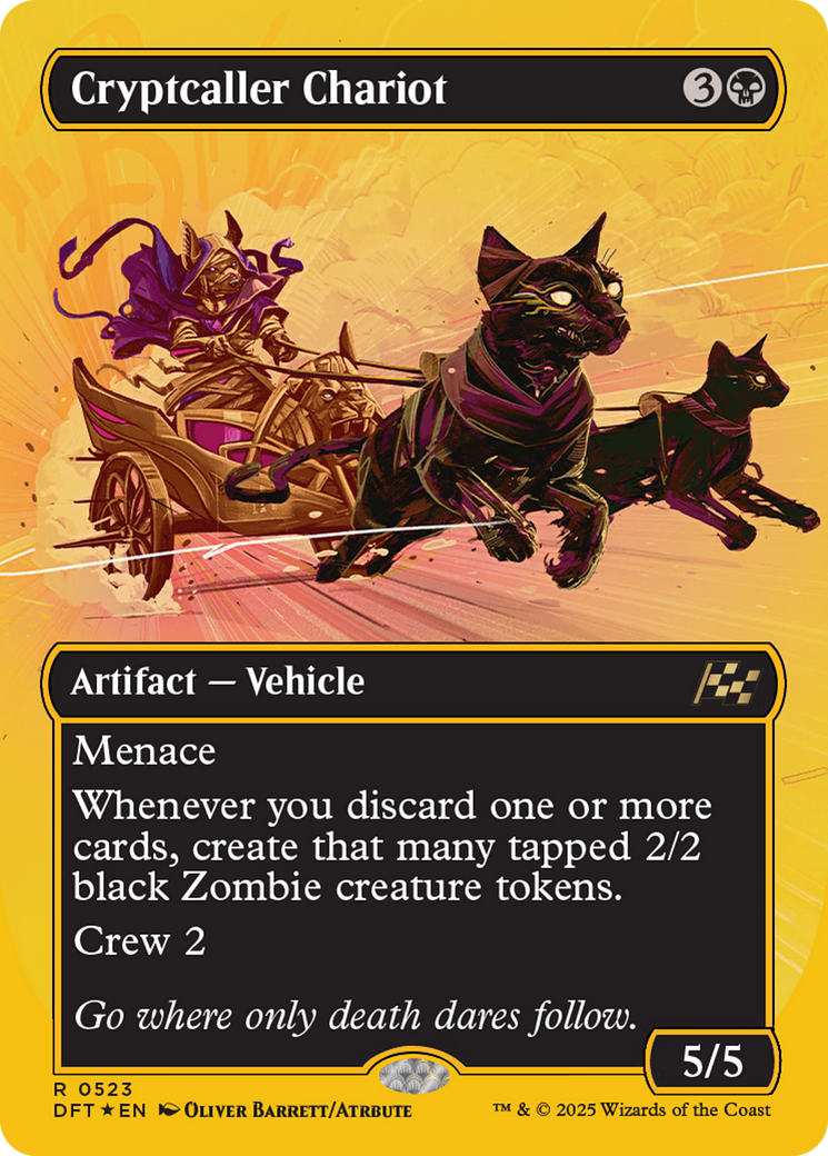 Image of Cryptcaller Chariot (Borderless) (First-Place Foil) (DFT-523) - Aetherdrift (Borderless) Foil