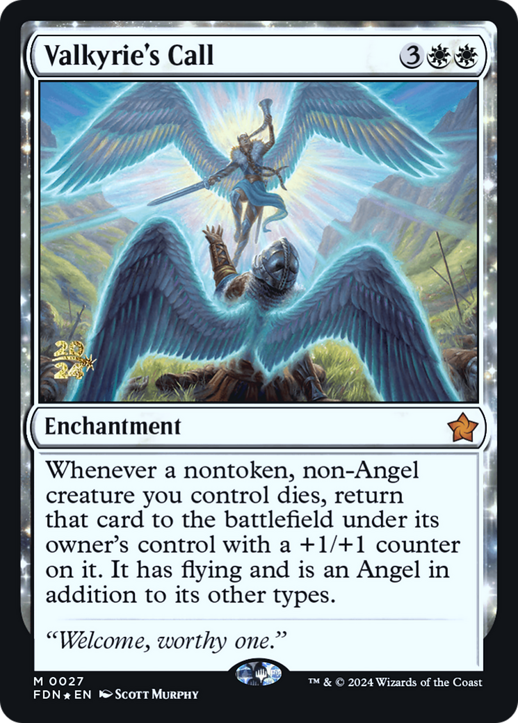 Image of Valkyrie's Call (PRE-027) - Foundations Promos: (enchantment) Foil