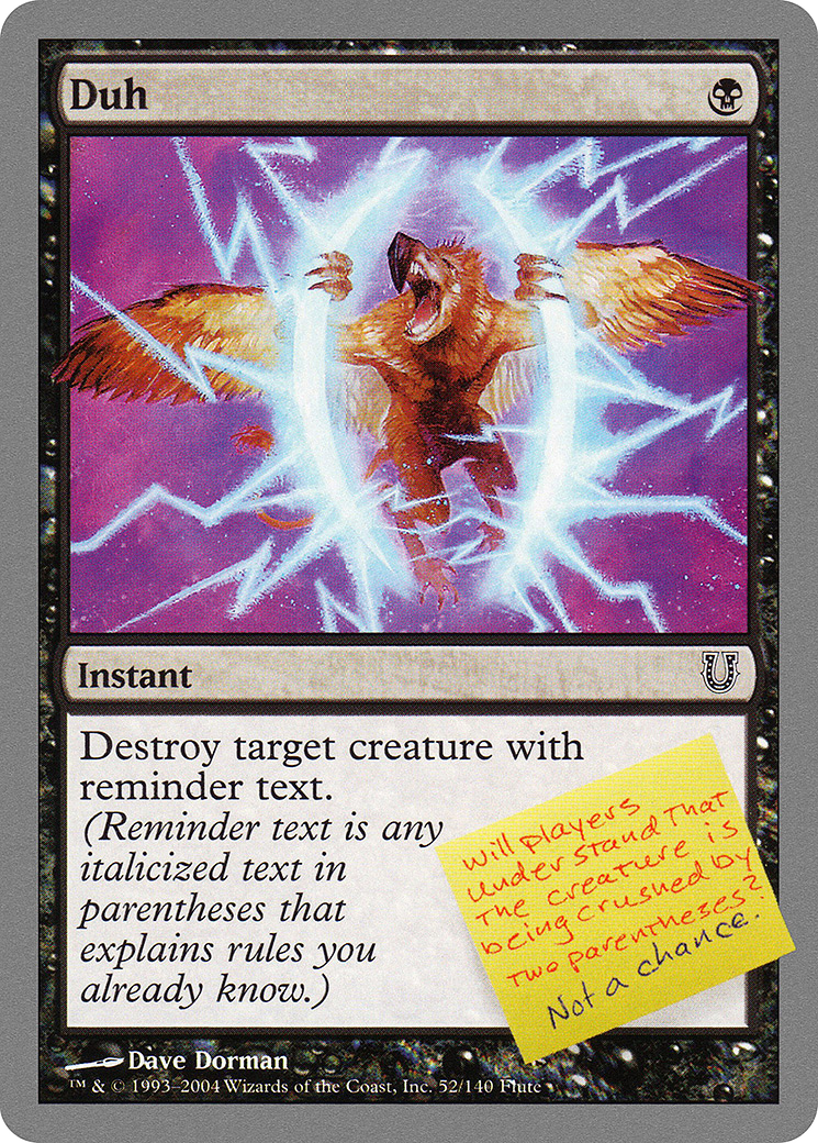 Image of Duh (UNH-052) - Unhinged