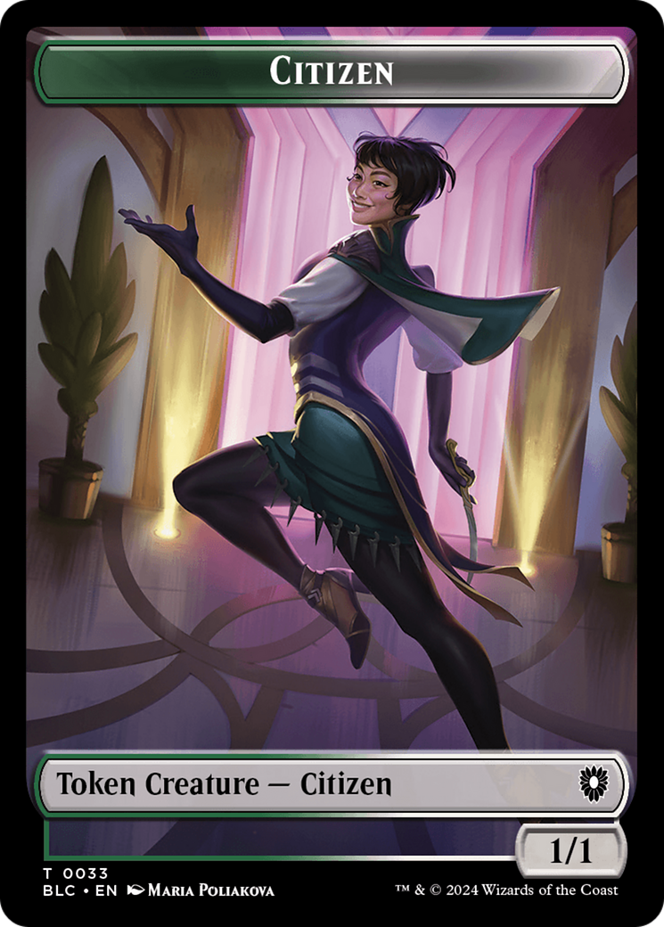 Image of Citizen (TBLC-033) - Bloomburrow Commander Tokens