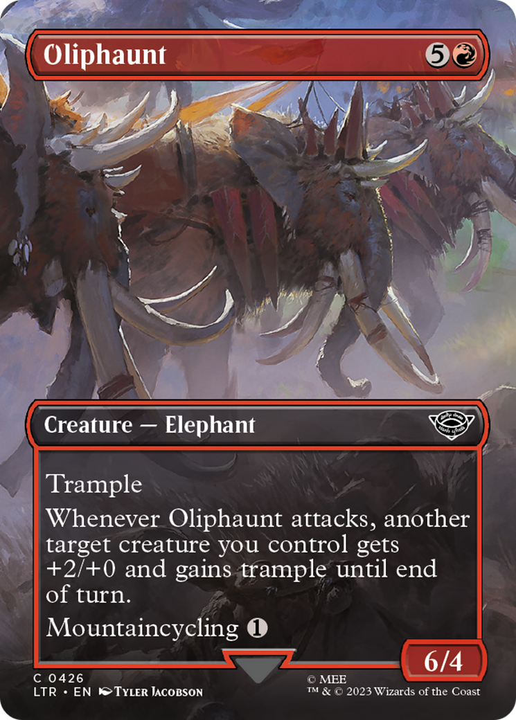 Image of Oliphaunt (Borderless) (LTR-426) - The Lord of the Rings: Tales of Middle-earth (Borderless) Foil