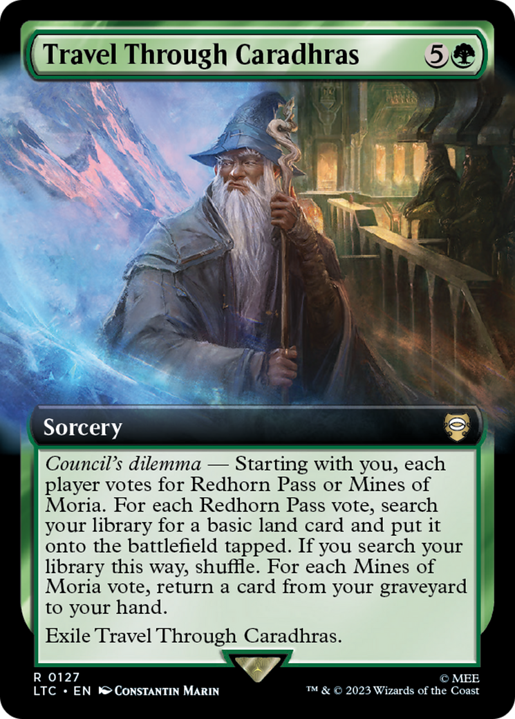 Image of Travel Through Caradhras (Extended Art) (LTC-127) - Tales of Middle-earth Commander: (Extended Art) Foil