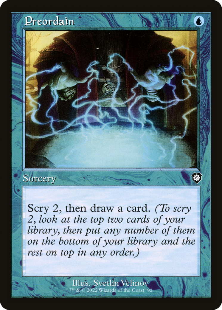 Image of Preordain (Retro Frame) (BRC-092) - The Brothers' War Commander
