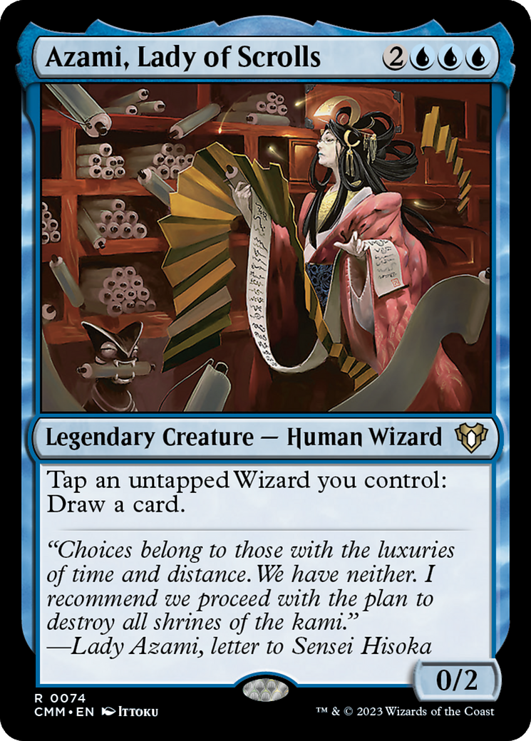 Image of Azami, Lady of Scrolls (CMM-074) - Commander Masters Foil