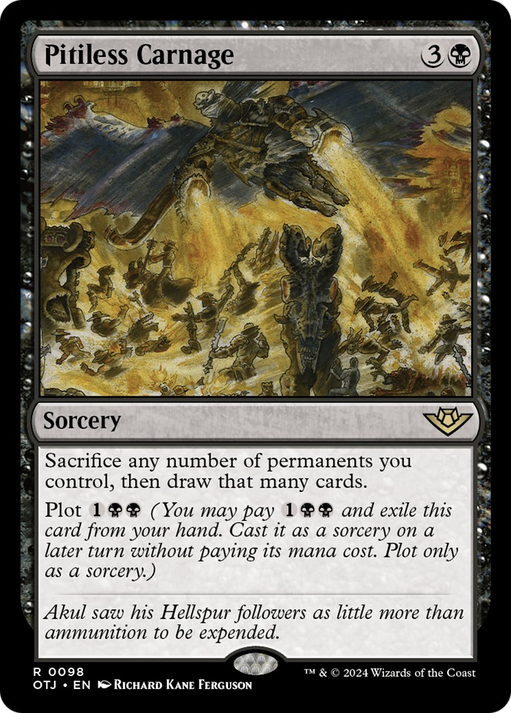 Image of Pitiless Carnage (OTJ-098) - Outlaws of Thunder Junction Foil
