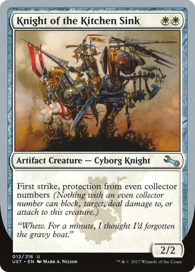 Image of Knight of the Kitchen Sink (B) (UST-012) - Unstable