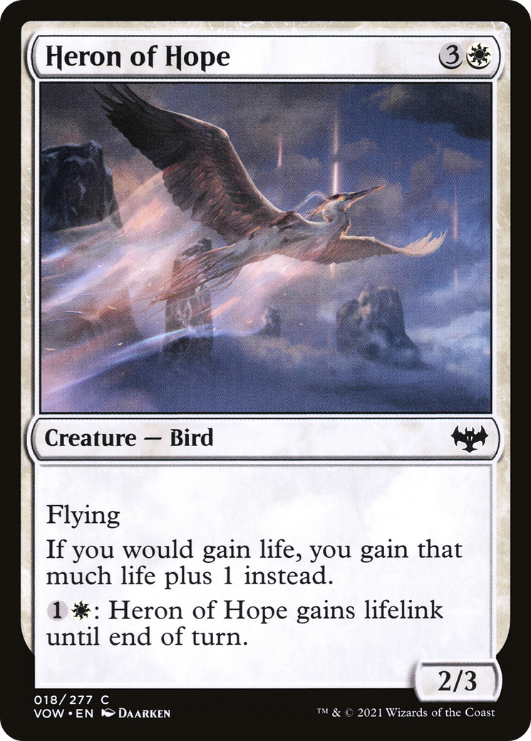 Image of Heron of Hope (VOW-018) - Innistrad: Crimson Vow Foil