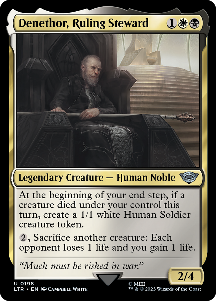 Image of Denethor, Ruling Steward (LTR-198) - The Lord of the Rings: Tales of Middle-earth Foil