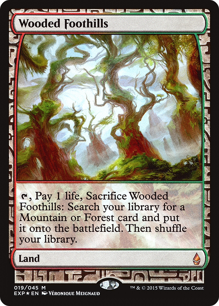 Image of Wooded Foothills (EXP-019) - Zendikar Expeditions Foil