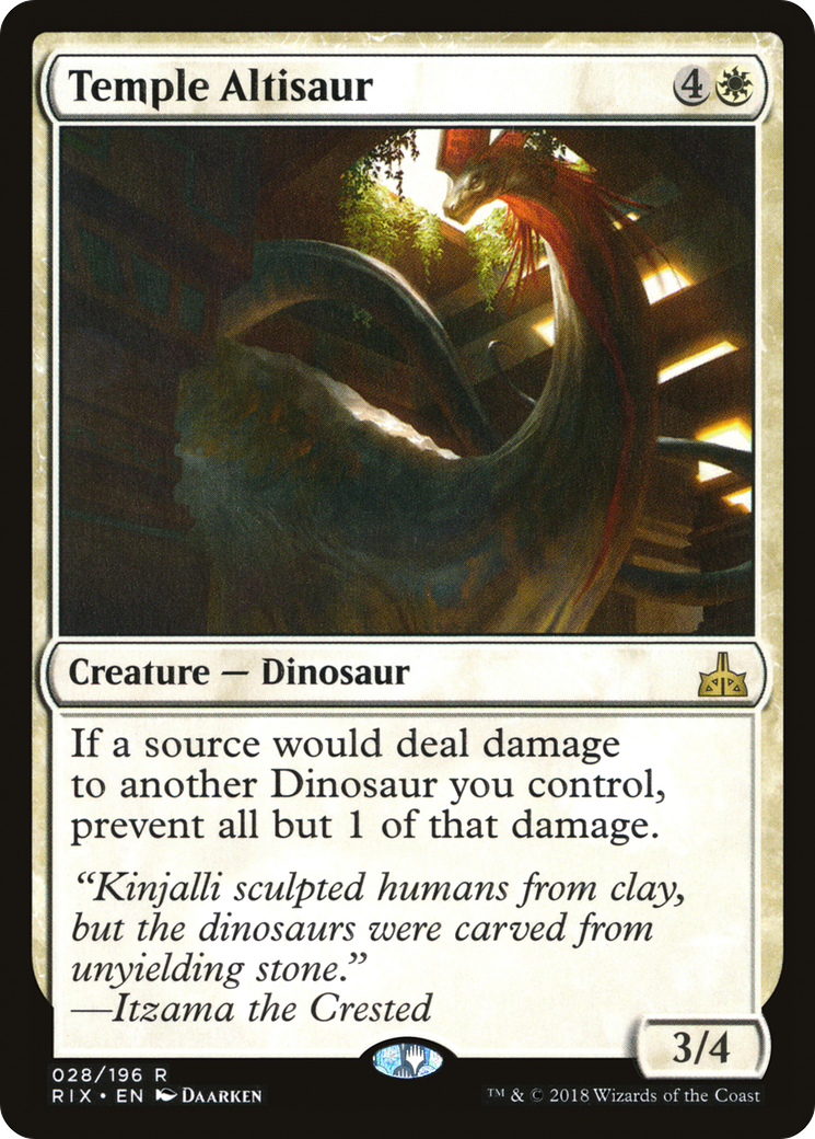 Image of Temple Altisaur (RIX-028) - Rivals of Ixalan Foil