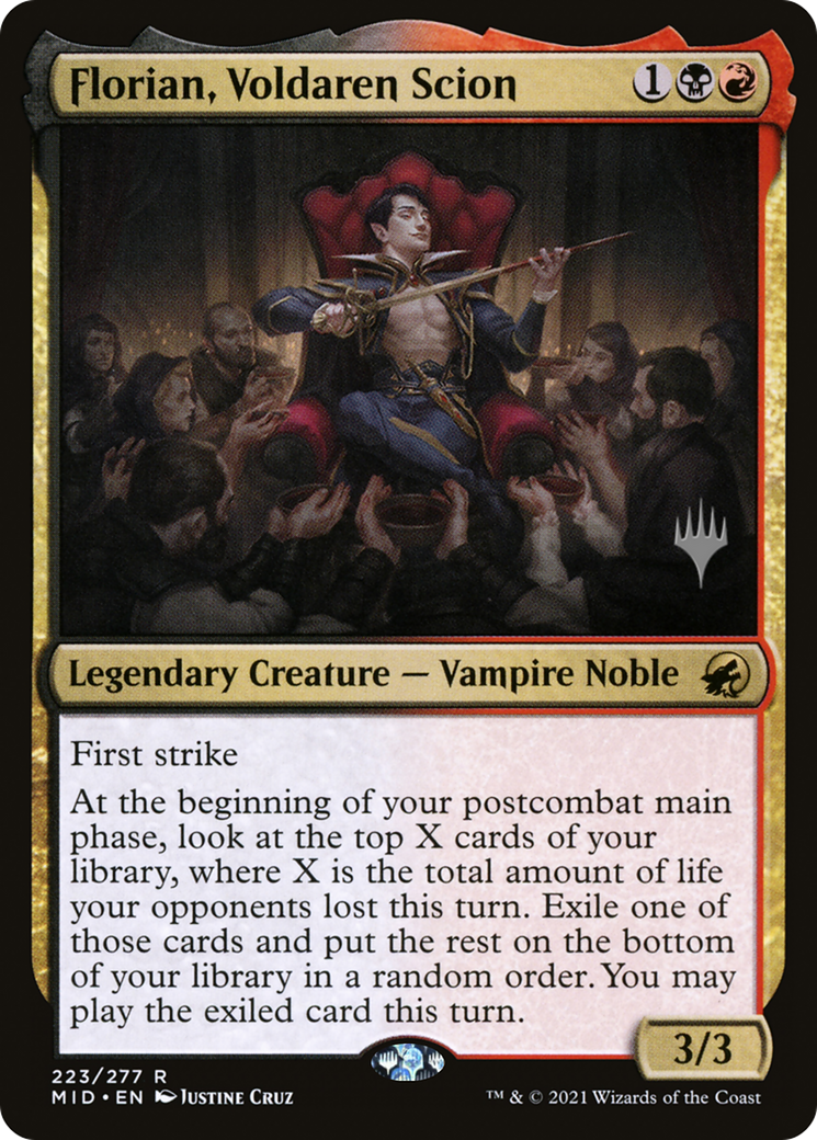 Image of Florian, Voldaren Scion (PPMID-223) - Innistrad: Midnight Hunt Promos Foil