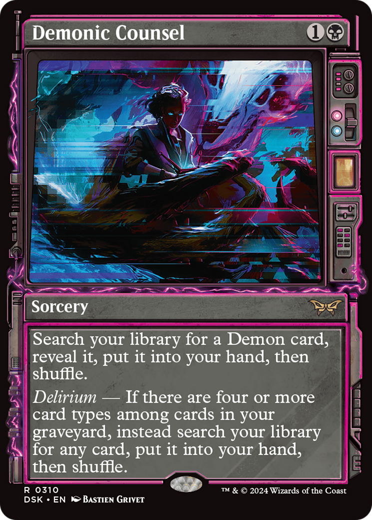 Image of Demonic Counsel (Showcase) (DSK-310) - Duskmourn: House of Horror: (Showcase) Foil