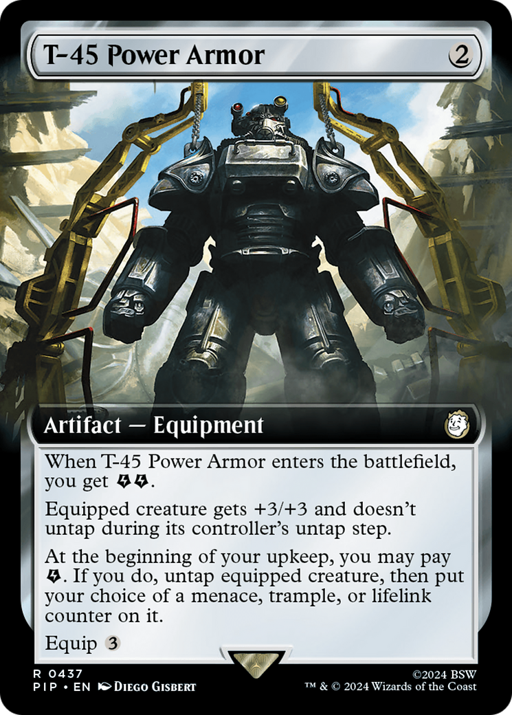 Image of T-45 Power Armor (Extended Art) (PIP-437) - Fallout: (Extended Art) Foil