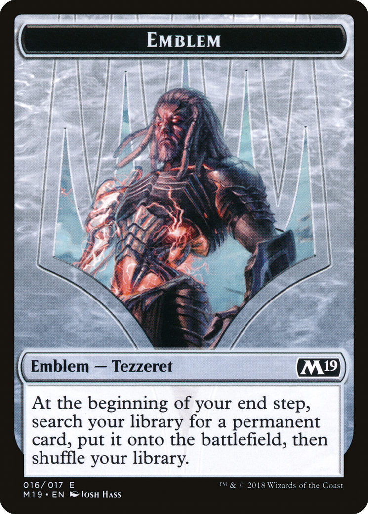 Image of Emblem - Tezzeret, Artifice Master (M19-016) - Core Set 2019 Tokens
