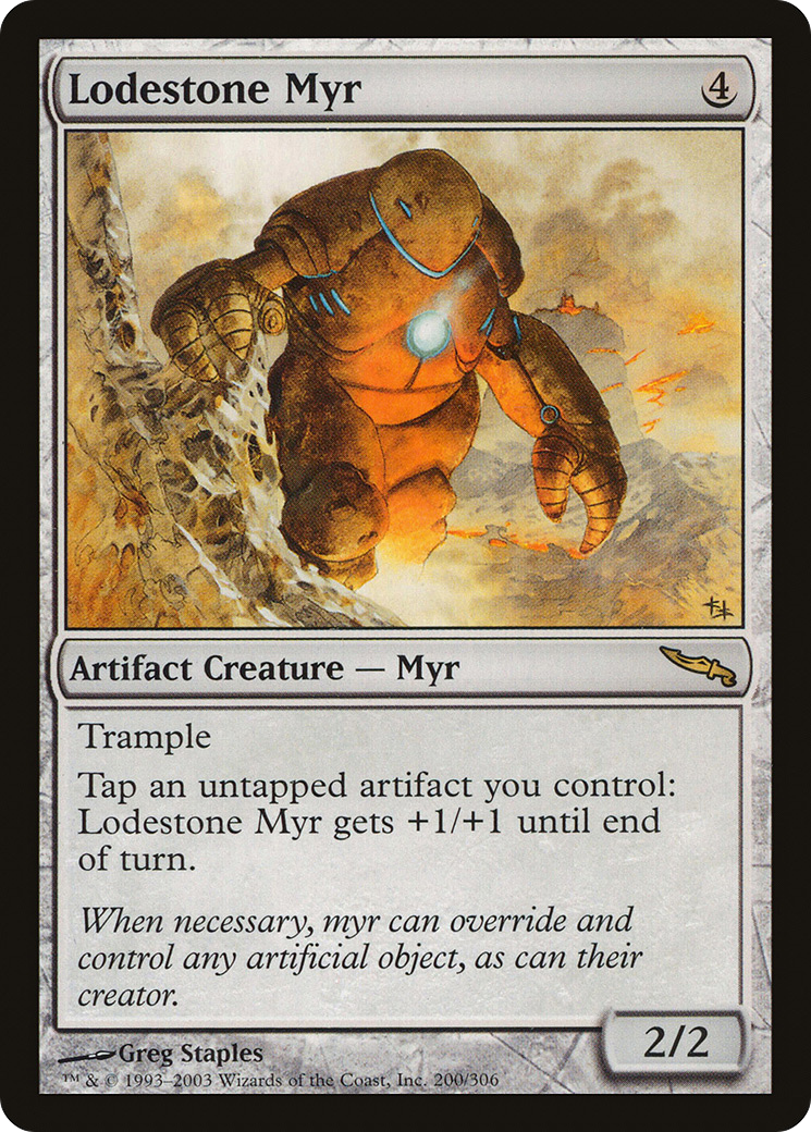 Image of Lodestone Myr (MRD-200) - Mirrodin Foil