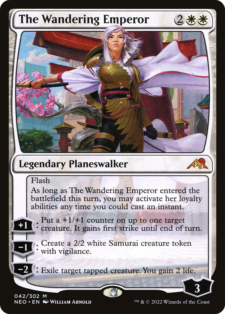 Image of The Wandering Emperor (NEO-042) - Kamigawa: Neon Dynasty Foil