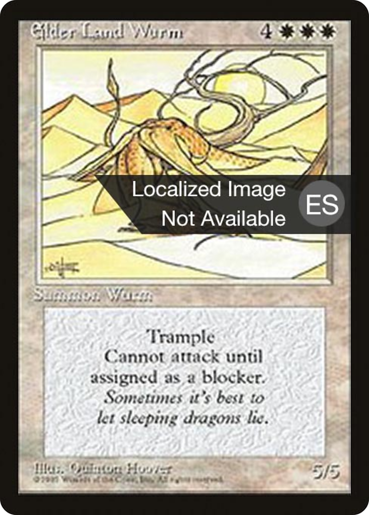 Image of Elder Land Wurm (4BB-) - Fourth Edition Foreign Black Border