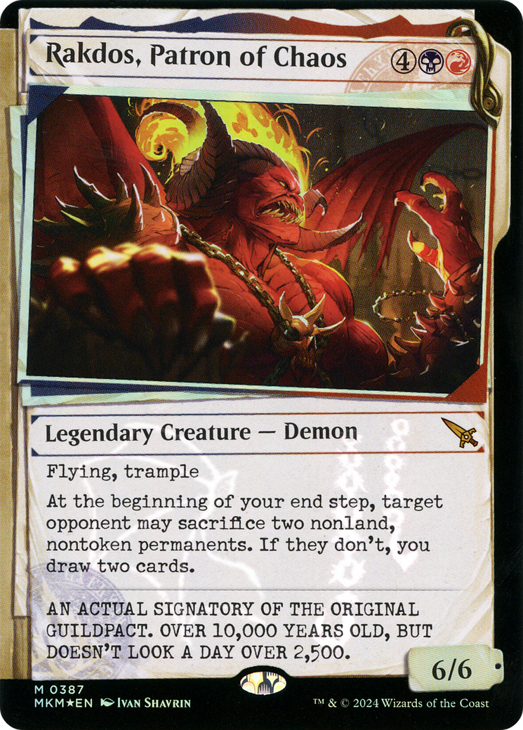 Image of Rakdos, Patron of Chaos (Showcase) (Invisible Ink) (MKM-387) - Murders at Karlov Manor: (Showcase) Foil