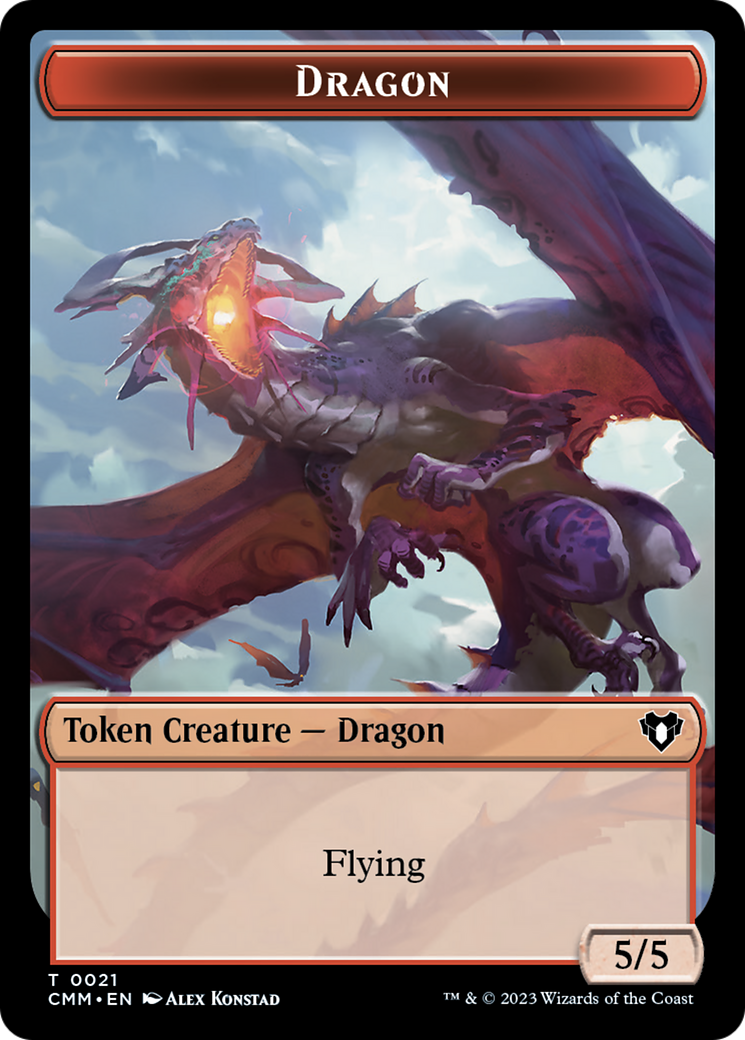 Image of Dragon (TCMM-021) - Commander Masters Tokens