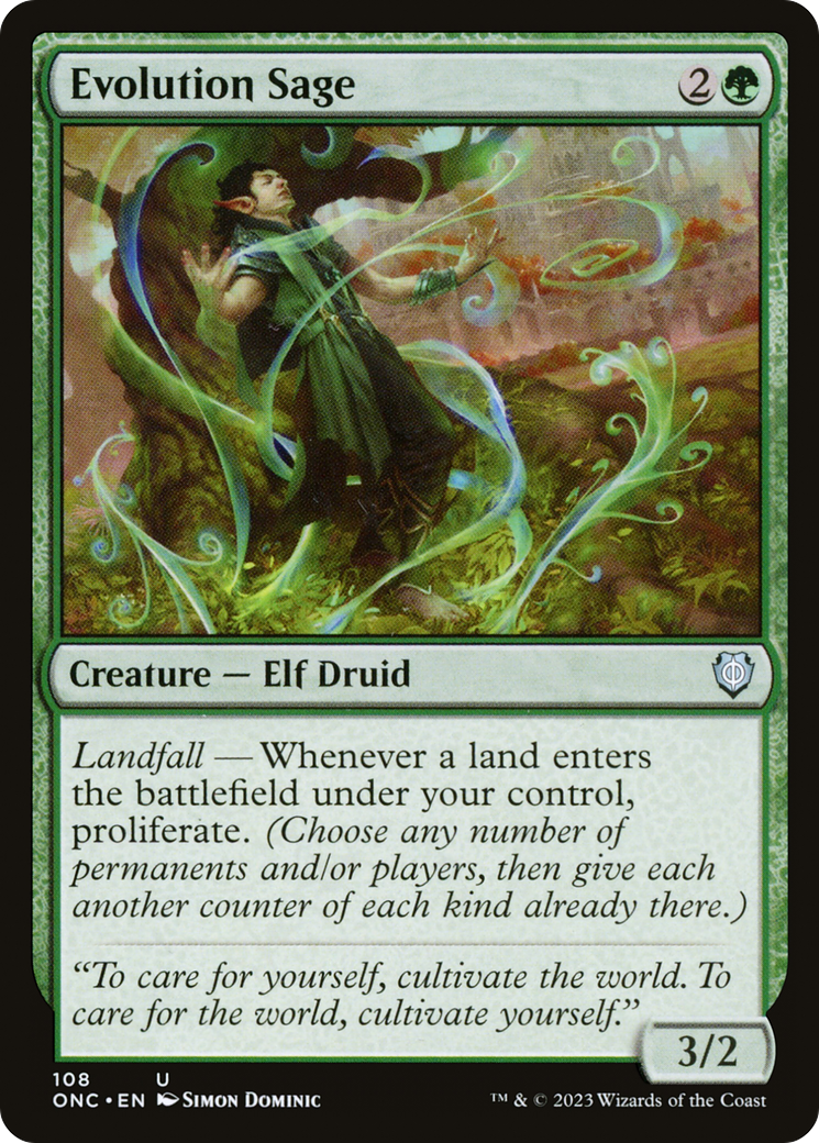 Image of Evolution Sage (ONC-108) - Phyrexia: All Will Be One Commander