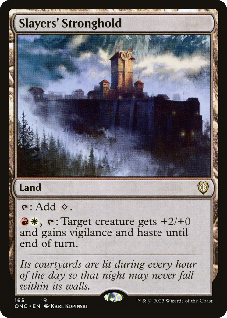 Image of Slayers' Stronghold (ONC-165) - Phyrexia: All Will Be One Commander