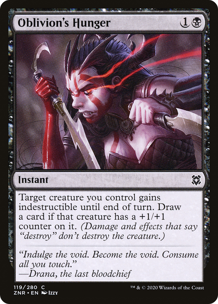 Image of Oblivion's Hunger (ZNR-119) - Zendikar Rising Foil