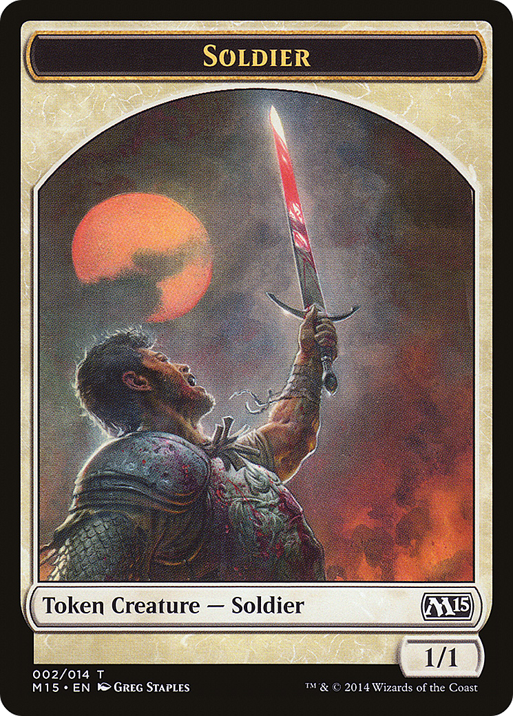 Image of Soldier Token (M15-002) - Magic 2015 Tokens