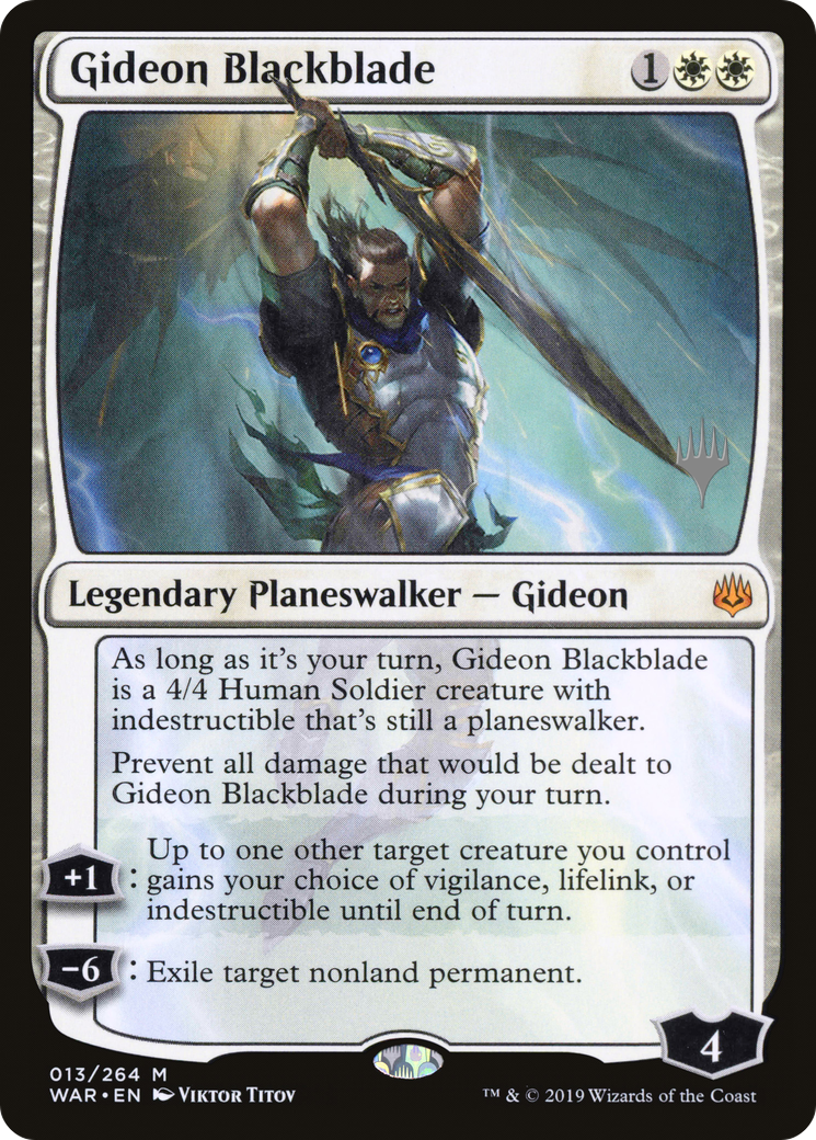 Image of Gideon Blackblade (PPELD-013) - War of the Spark Promos Foil
