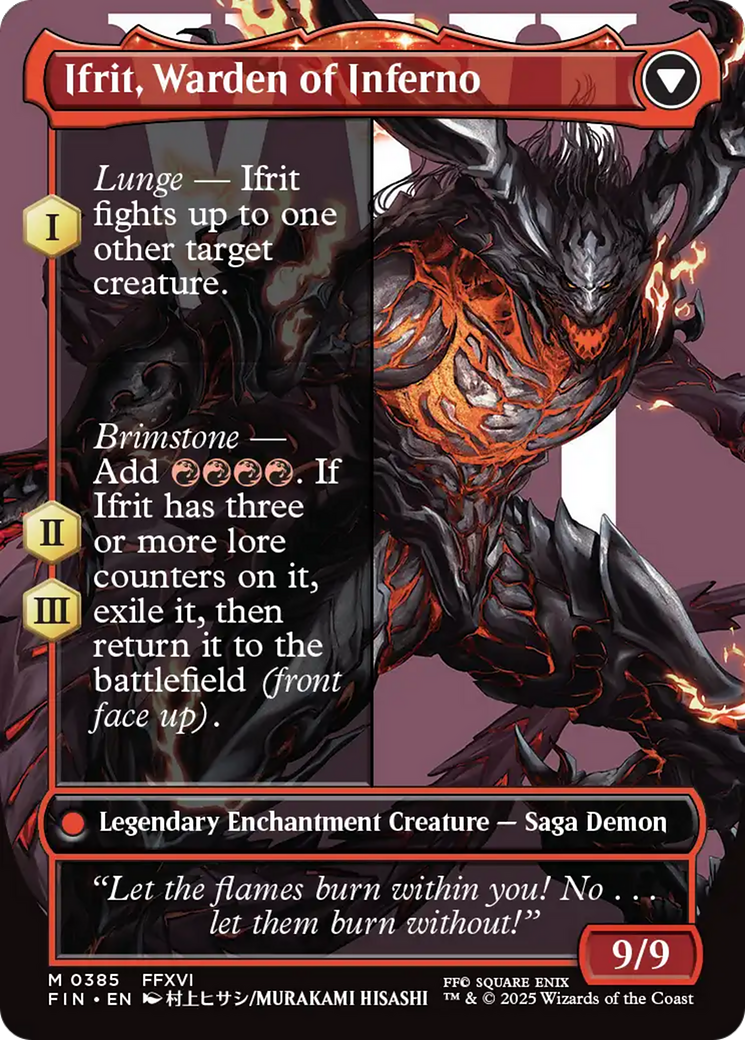 Image of Clive, Ifrit's Dominant (0385) (Borderless) (FIN-385) - FINAL FANTASY: (enchantment) (Borderless) Foil