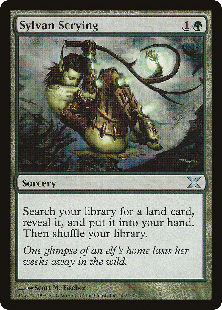 Image of Sylvan Scrying (10E-302) - Tenth Edition Foil