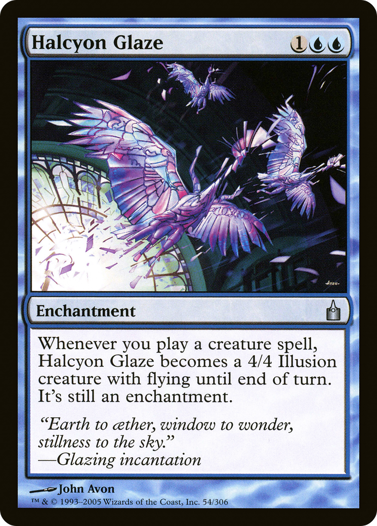 Image of Halcyon Glaze (RAV-054) - Ravnica: City of Guilds Foil
