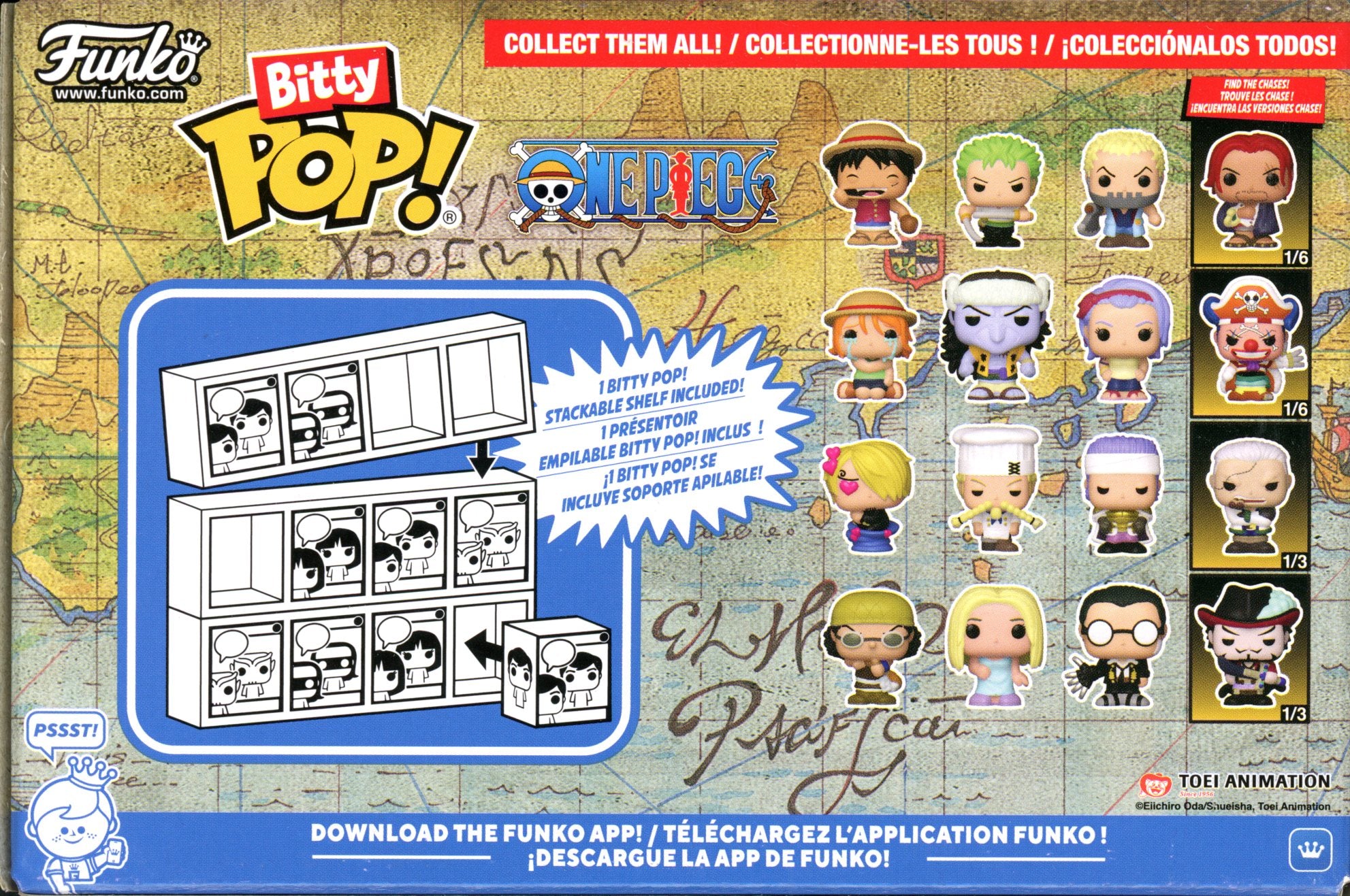 Image of One Piece Usopp Funko Bitty Pop! Mini-Figure 4-Pack Mihawk Chase