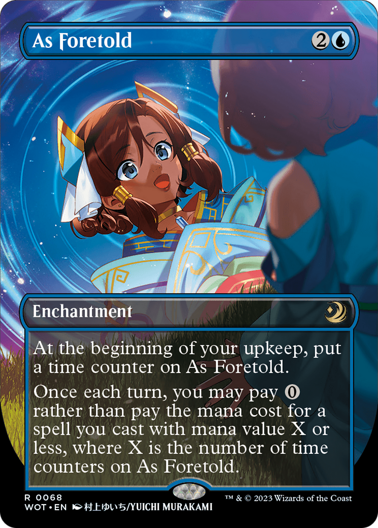 Image of As Foretold (Anime Borderless) (WOT-068) - Wilds of Eldraine: Enchanting Tales (Borderless) Foil