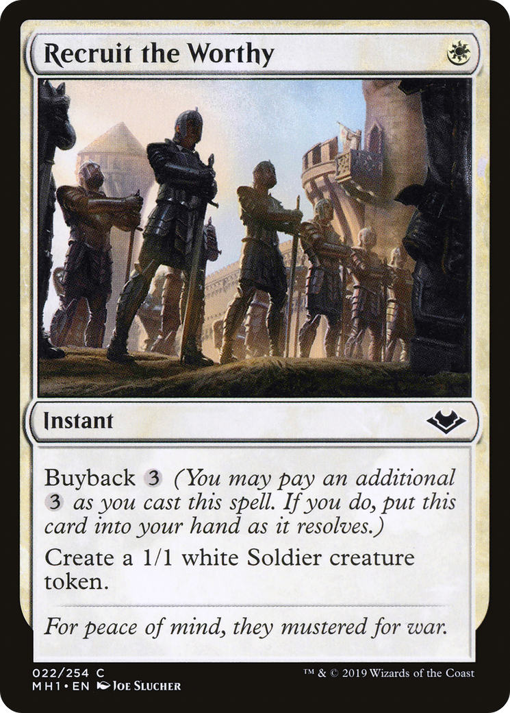 Image of Recruit the Worthy (MH1-022) - Modern Horizons Foil