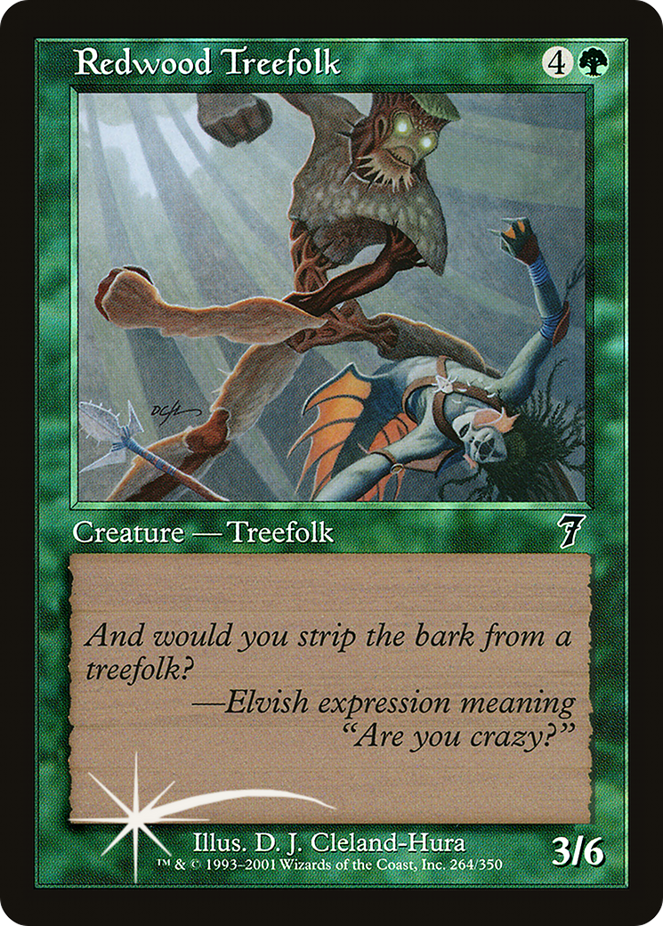 Image of Redwood Treefolk (7ED-264) - 7th Edition Foil
