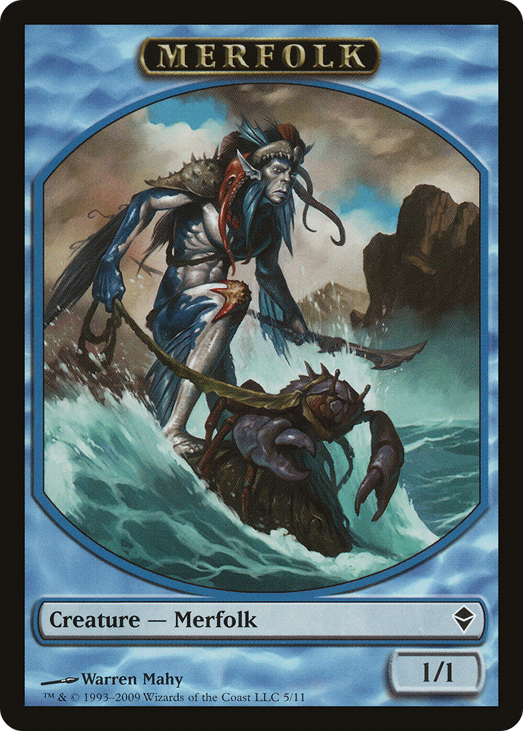 Image of Merfolk Token (ZEN-005) - Zendikar Tokens