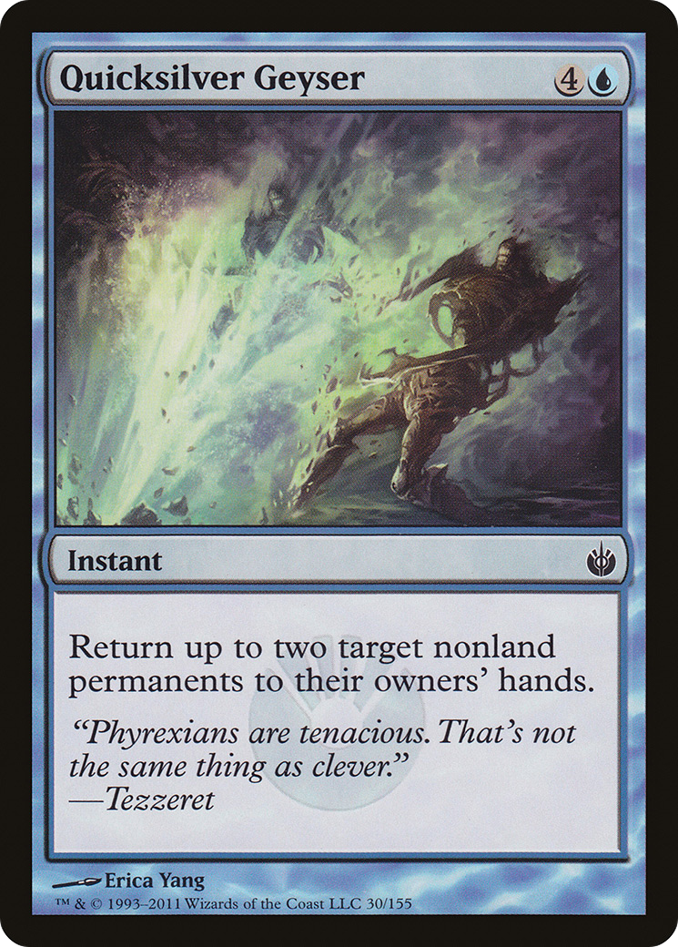Image of Quicksilver Geyser (MBS-030) - Mirrodin Besieged Foil