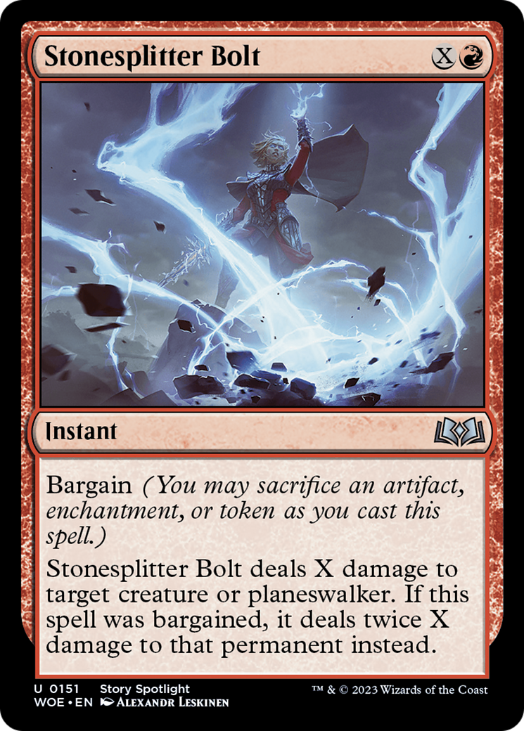 Image of Stonesplitter Bolt (WOE-151) - Wilds of Eldraine Foil