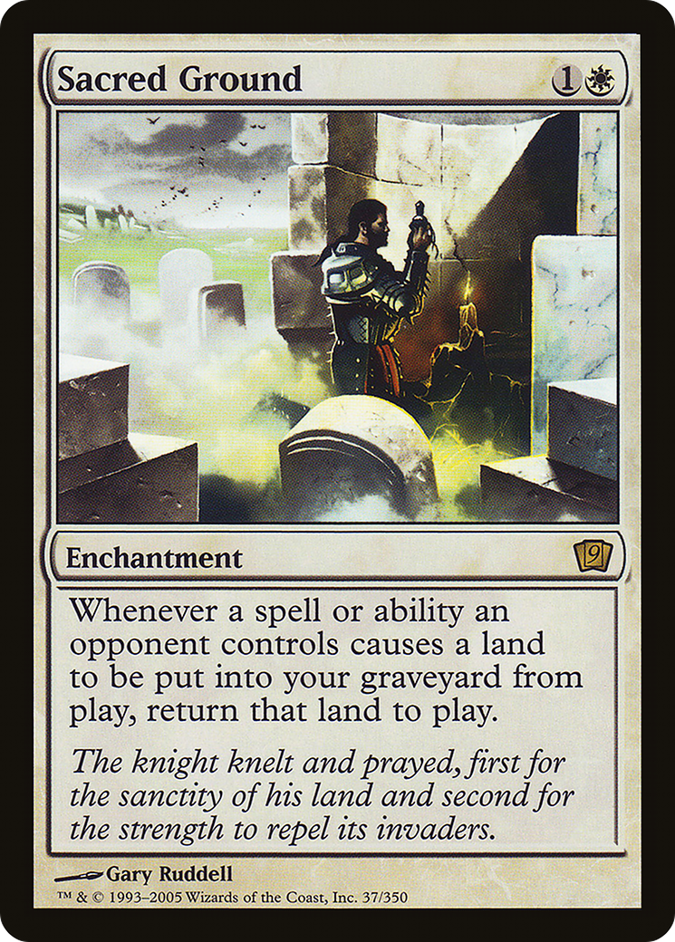 Image of Sacred Ground (9ED-037) - 9th Edition Foil