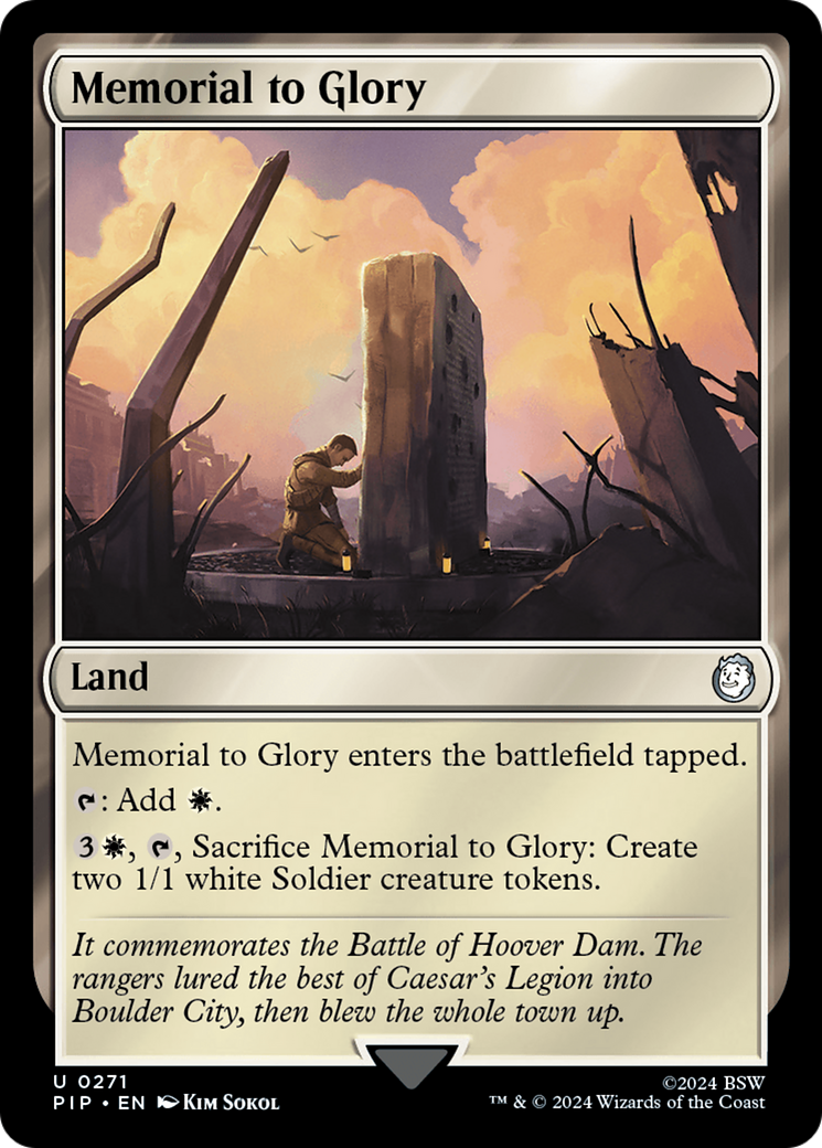 Image of Memorial to Glory (PIP-271) - Fallout Foil