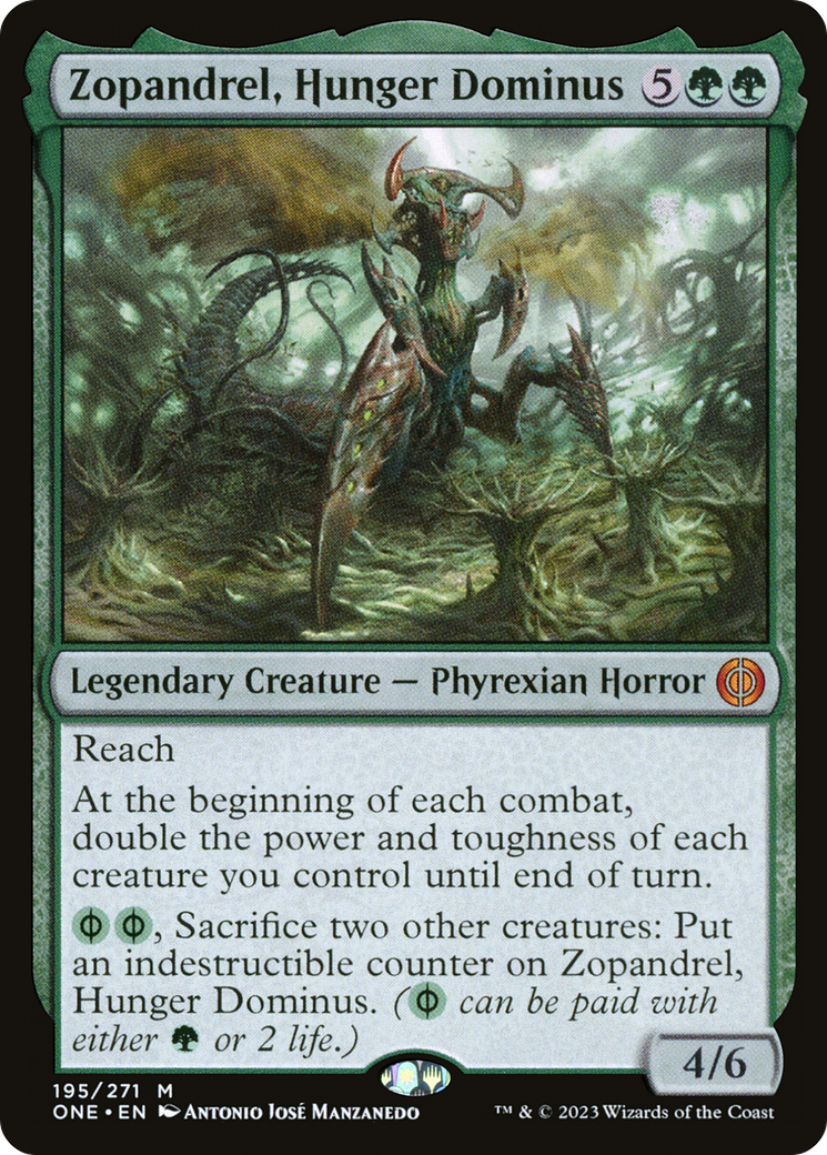 Image of Zopandrel, Hunger Dominus (ONE-195) - Phyrexia: All Will Be One Foil