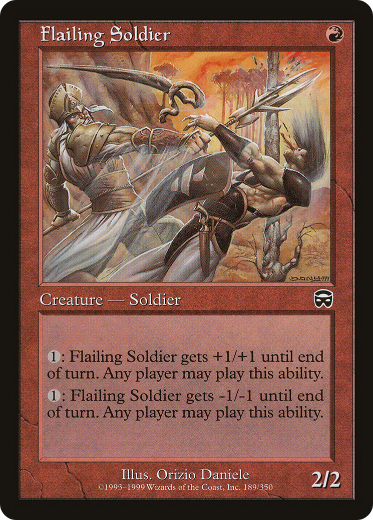 Image of Flailing Soldier (MMQ-189) - Mercadian Masques Foil