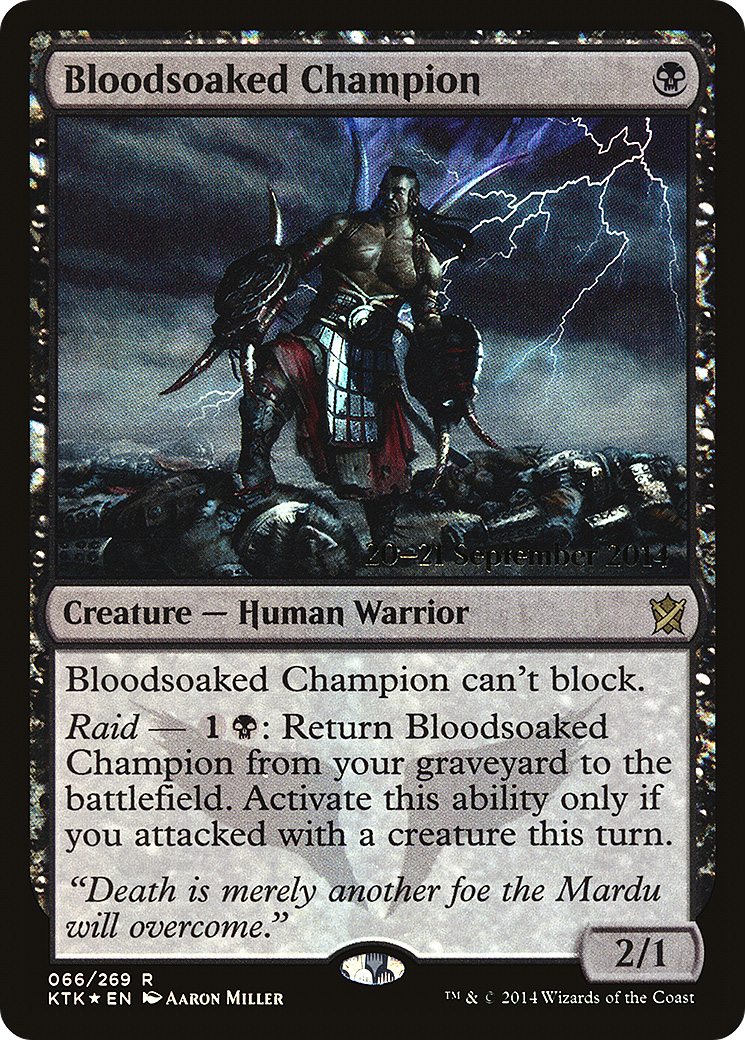 Image of Bloodsoaked Champion (PRE-066) - Khans of Tarkir Promos Foil