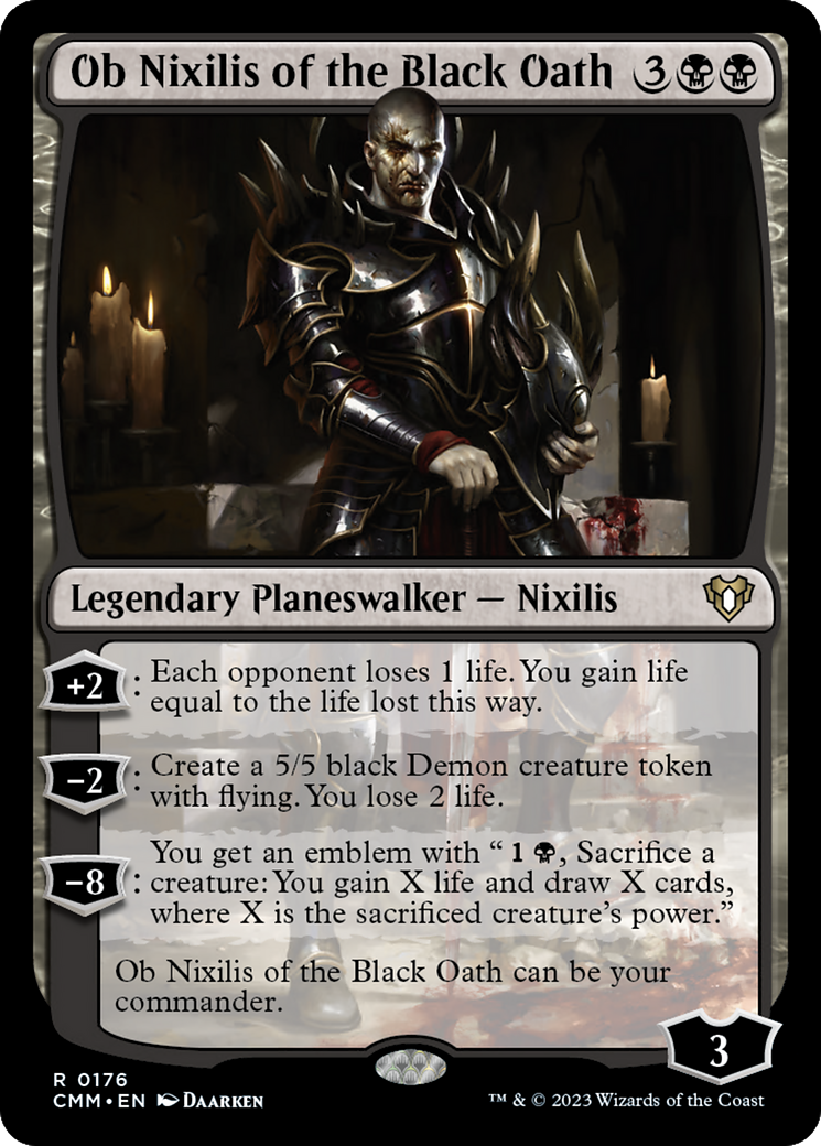 Image of Ob Nixilis of the Black Oath (CMM-176) - Commander Masters