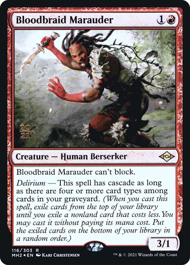 Image of Bloodbraid Marauder (PRE-116) - Modern Horizons 2 Promos Foil