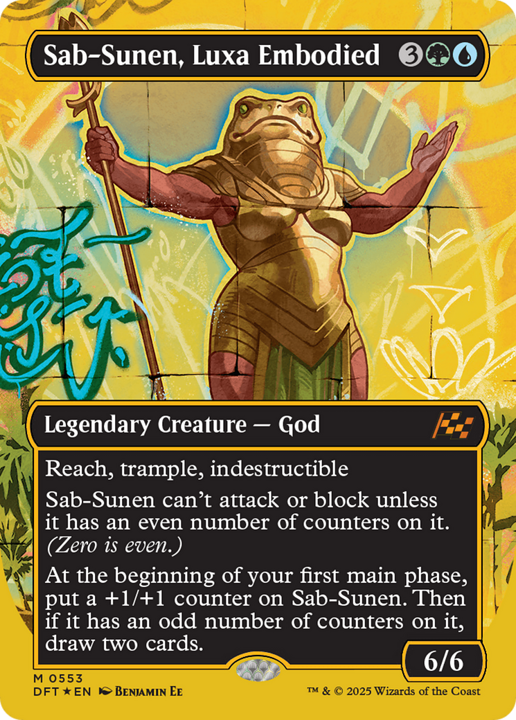 Image of Sab-Sunen, Luxa Embodied (Borderless) (First-Place Foil) (DFT-553) - Aetherdrift (Borderless) Foil
